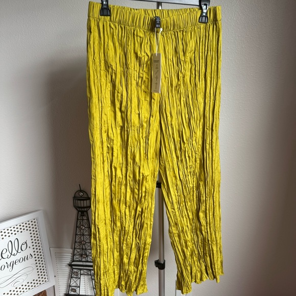 NWT Eileen Fisher Crushed Silk Wide Leg Ankle Pants Sz PS - Picture 5 of 10